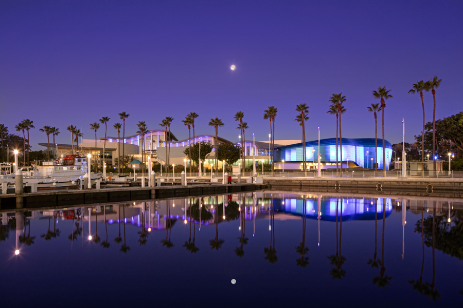 Pacific Visions at Night with Full Moon